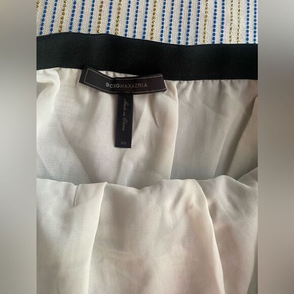 BCBG MAXAZRIA " GEORGETTA"  Strapless Pleated Crepe Midi Dress Size XS - Picture 14 of 14